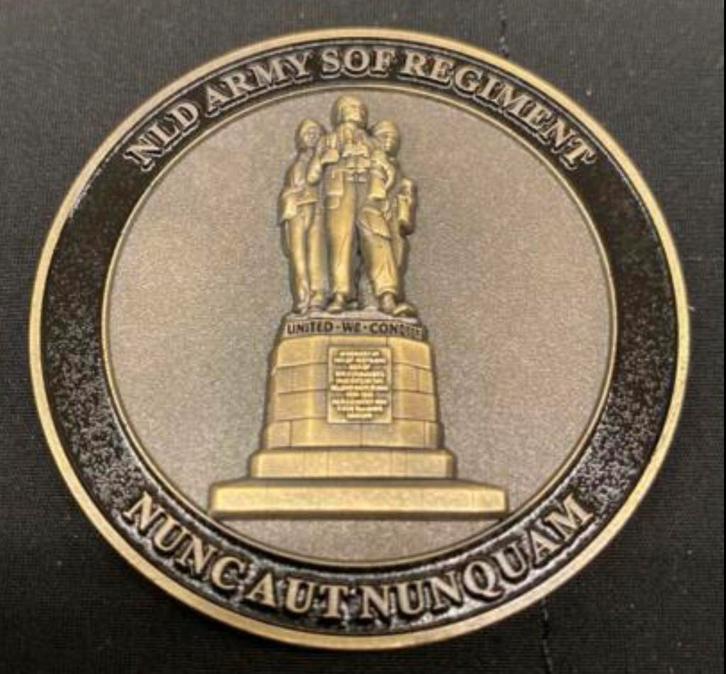 Coin nr 119 uit overzicht Coins KCT commando, Verzamelen, Militaria | Algemeen, Landmacht, Embleem of Badge, Nederland, Ophalen of Verzenden