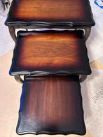 Bijzet tafel set van 3 tafels noten, Ophalen of Verzenden