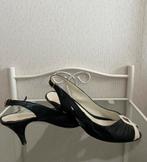 Vintage leren damesschoenen maat 38,5, Kleding | Dames, Schoenen, Ophalen of Verzenden, Gedragen, Zwart, Pumps