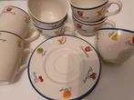 8 Fruit fruitjes servies Blokker koffie thee mok aanvulling, Ophalen of Verzenden, Overige stijlen, Kop(pen) en/of Schotel(s)