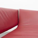 1x Leolux Arabella 3 Zits bank Rood/Grijs leder, Niet ingevuld, Niet ingevuld, Leer, Ophalen of Verzenden