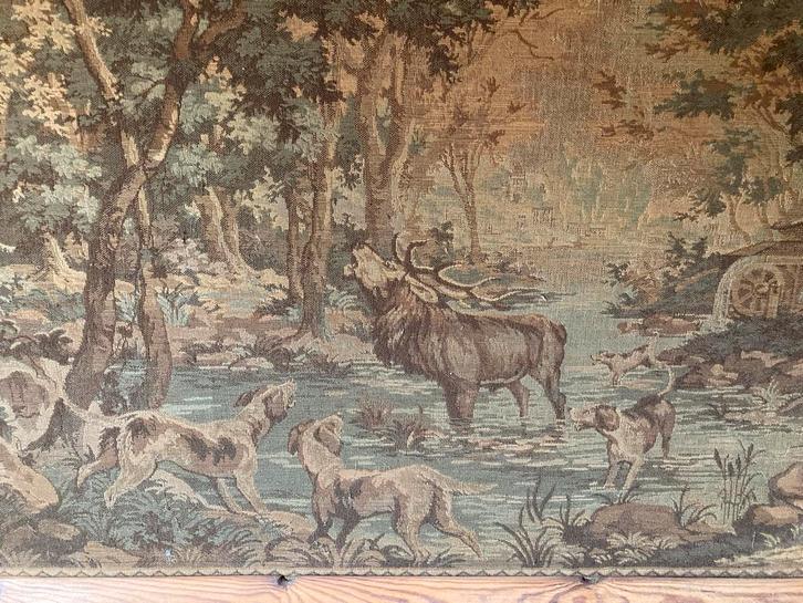 Gobelin Jachttafereel 88x191cm, Huis en Inrichting, Stoffering | Tapijten en Kleden, Gebruikt, 50 tot 100 cm, 150 tot 200 cm, Rechthoekig