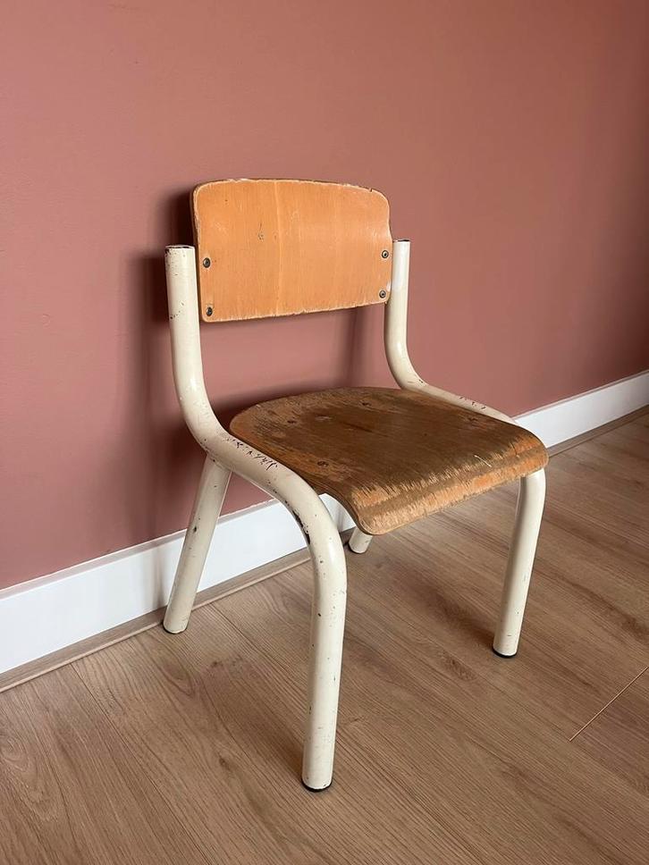 schoolstoeltje, Huis en Inrichting, Stoelen, Gebruikt, Eén, Hout, Overige kleuren, Ophalen