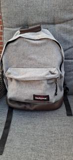 Easypak schooltas rugzak grijs met bruin leer, Ophalen, Minder dan 30 cm, 40 tot 50 cm, Zo goed als nieuw