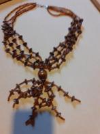 ketting bruin, Verzenden, Zo goed als nieuw, Bruin, Overige materialen