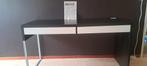 Ikea Micke buro zwart met 2 witte lades,142lx50dx75h, Ophalen, Gebruikt