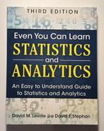 Even You Can Learn Statistics and Analytics, Boeken, Studieboeken en Cursussen, Ophalen of Verzenden, Beta, Zo goed als nieuw