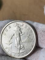 1 peso Filippijnen 1907, Zuidoost-Azië, Zilver, Ophalen of Verzenden, Losse munt