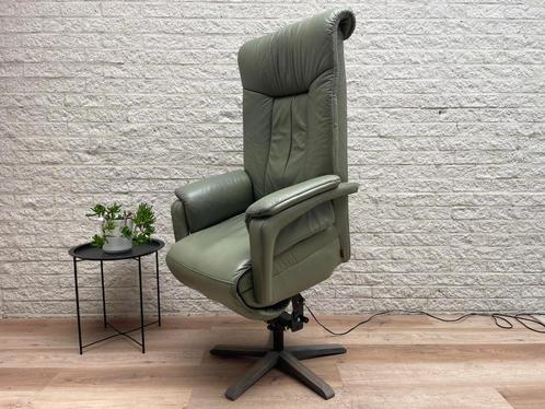Prominent Malmo XL sta op stoel relax fauteuil staopstoel, Huis en Inrichting, Fauteuils, Gebruikt, Leer, 50 tot 75 cm, Minder dan 75 cm
