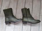 Dames  laarzen groen leder Hushpuppies Zgan, Lage of Enkellaarzen, Ophalen of Verzenden, Zo goed als nieuw, Hush Puppies