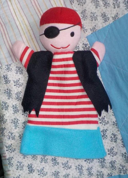 Piratenhandpop - poppenkastpop - NIEUW, Kinderen en Baby's, Speelgoed | Poppen, Nieuw, Overige typen, Ophalen of Verzenden