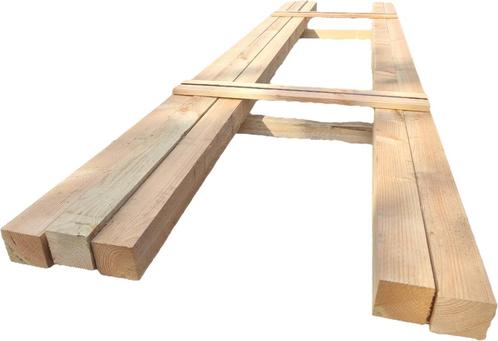Douglas palen / balken  Fijnbezaagd  10.0x10.0 cm - nr: TB17, Tuin en Terras, Palen, Balken en Planken, Nieuw, Balken, 250 cm of meer