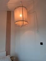 PRACHTIG MOOIE  XXL LINNEN Hanglamp met Bamboe Frame, Huis en Inrichting, Lampen | Hanglampen, Ophalen, Hout, Natuurlijk, Zo goed als nieuw