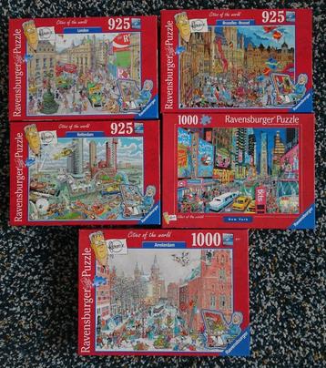 5 puzzels Fleroux CITIES OF THE WORLD beschikbaar voor biedingen