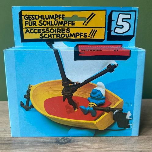 40070 ZELDZAAM smurf roeiboot schlumpf schleich peyo, Verzamelen, Smurfen, Ophalen of Verzenden