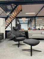 Nieuw Leolux Cream relax fauteuil met poef Stof Design stoel, Huis en Inrichting, Leolux, Nieuw, 75 tot 100 cm, Ophalen of Verzenden