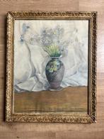 schilderij Margrieten in vaas door J. Vlaar, Ophalen of Verzenden, Schilderij, Minder dan 50 cm