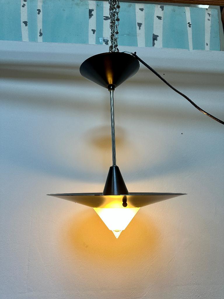Vintage Dijkstra hanglamp UFO, space age Dutch design