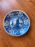 Antiek wandbord delfst blauw, Ophalen