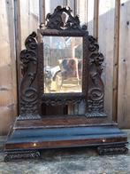 Antieke Franse kapspiegel walnoten hout, Ophalen of Verzenden, Rechthoekig, Minder dan 50 cm