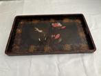 Chinees houten lak dienblad beschilderd met vogels + bloemen, Ophalen of Verzenden