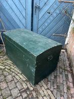 Prachtige vintage brocante houten schatkist | dekenkist, Ophalen, Minder dan 50 cm