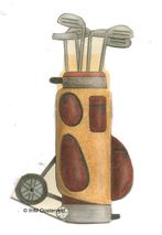 3D Kaart Verjaardag 10  Golftas, Hobby en Vrije tijd, Kaarten | Zelfgemaakt, Ophalen of Verzenden, Nieuw, Overige thema's