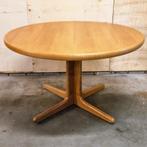 vintage ronde eettafel uitschuifbare deense tafel design, Ophalen of Verzenden