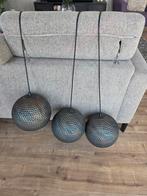 Hanglamp met 3 bollen, Huis en Inrichting, Lampen | Vloerlampen, Ophalen, Gebruikt, 100 tot 150 cm, Metaal