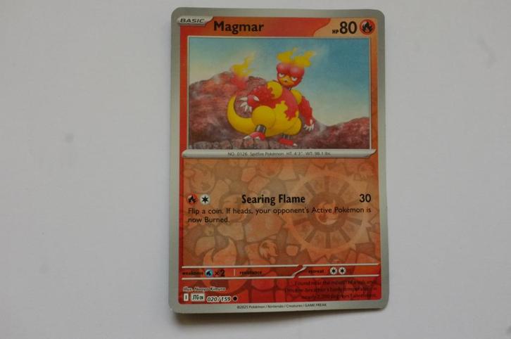 Pokémon Magmar 020 / 159 hologram, Hobby en Vrije tijd, Verzamelkaartspellen | Pokémon, Gebruikt, Losse kaart, Ophalen of Verzenden