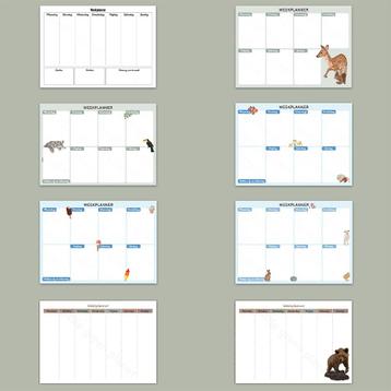 Weekplanner printables - Weekplanners printen - Bundel beschikbaar voor biedingen