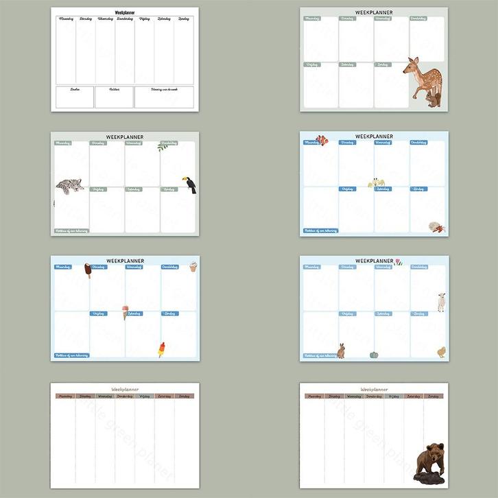 Weekplanner printables - Weekplanners printen - Bundel, Kinderen en Baby's, Overige Kinderen en Baby's, Nieuw, Verzenden