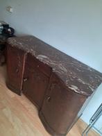 Mooi antiek dressior met zwaar marmeren bovenblad, Huis en Inrichting, Kasten | Dressoirs, Eikenhout, 50 tot 100 cm, Zo goed als nieuw