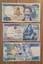Bankbiljetten Portugal 3x100 Escudos Vakantieherinnering, Ophalen of Verzenden, Overige landen, Setje
