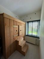 Steigerhouten kamer huisjesbed+kast, Kinderen en Baby's, Kinderkamer | Commodes en Kasten, Ophalen, 70 cm of meer, 105 cm of meer