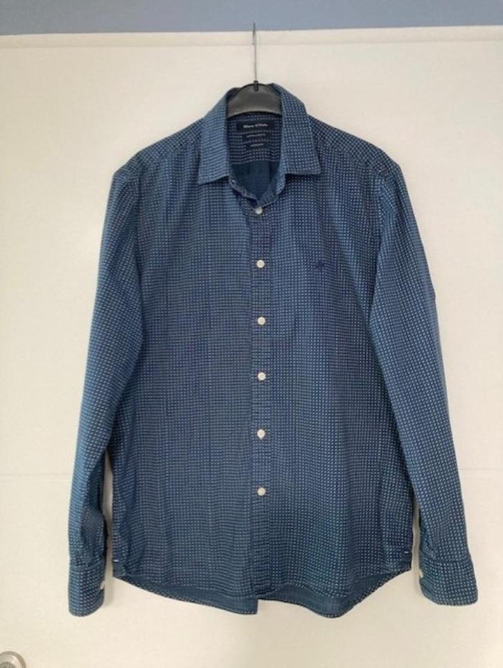 overhemd 39 Marc O'Polo, Kleding | Heren, Overhemden, Zo goed als nieuw, Halswijdte 39/40 (M), Blauw, Ophalen of Verzenden