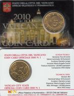 Vaticaan 50 eurocent 2010 BU in coincard no. 1, Ophalen of Verzenden, Vaticaanstad, 50 cent, Setje