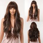 Luxe pruik lang haar met losse krullen model 2074-4, Verzenden, Nieuw, Pruik of Haarverlenging