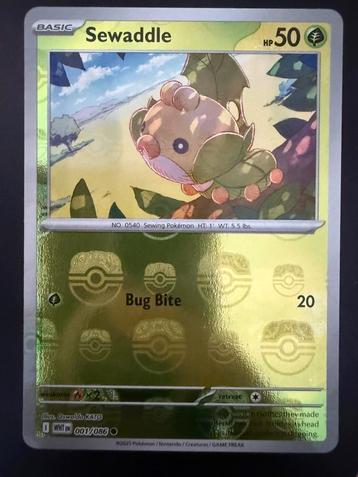 Sewaddle 001/086 Master ball - White Flare beschikbaar voor biedingen