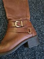 Bruine leren hoge laarzen, Kleding | Dames, Schoenen, Hoge laarzen, Bruin, Ophalen of Verzenden, Onbekend