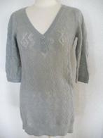 HALLHUBER tuniek jurk trui grijs ajour wol maat 38, Maat 38/40 (M), Ophalen of Verzenden, Zo goed als nieuw, Grijs