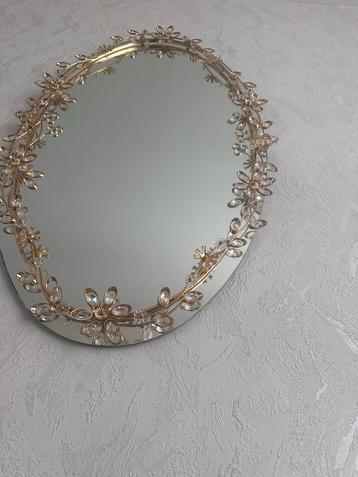 Swarovski kristal spiegel met goud bladgoud verguld messkng beschikbaar voor biedingen