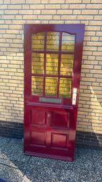 Hele nette hardhout voordeur 83x201, Doe-het-zelf en Verbouw, Gebruikt, 80 tot 100 cm, Ophalen of Verzenden, Buitendeur