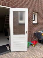 Hardhouten buitendeur, Ophalen of Verzenden, Gebruikt, Buitendeur, 200 tot 215 cm