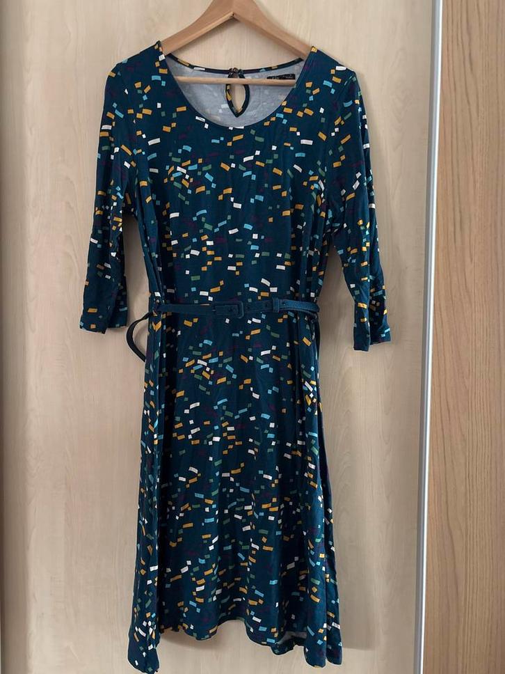 King Louie Jurk - Maat XL - petrol, Kleding | Dames, Jurken, Zo goed als nieuw, Maat 46/48 (XL) of groter, Blauw, Knielengte, Ophalen of Verzenden