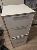 2 Houten Nachtkastjes, Ophalen, Minder dan 50 cm, Gebruikt, Met lade(s)