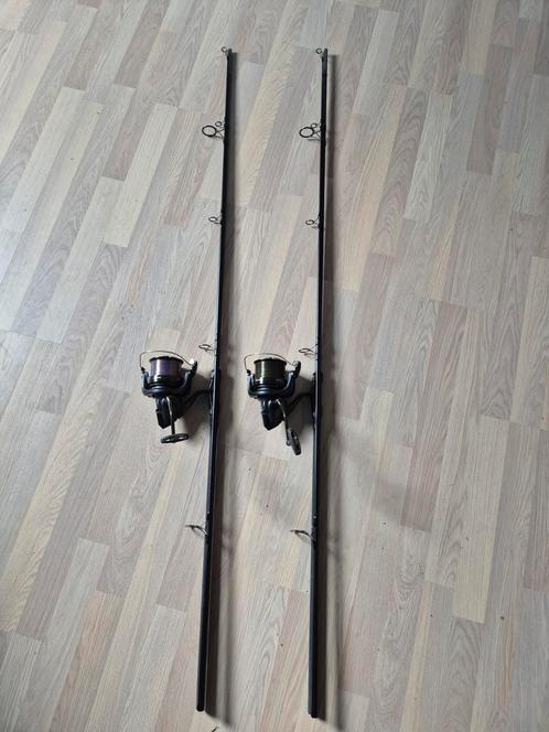2x Shimano tx2a 10ft 3lb + 2x Speedmaster, Watersport en Boten, Hengelsport | Karpervissen, Zo goed als nieuw, Ophalen