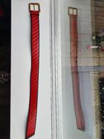 Escada vintage leren statement riem – rood & goud, Kleding | Dames, Riemen en Ceinturen, 90 tot 100 cm, Tailleriem, Ophalen of Verzenden