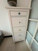 Witte ladekast met Franse knopjes, Huis en Inrichting, Kasten | Ladekasten, Ophalen, Gebruikt, 5 laden of meer, 100 tot 150 cm