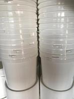 Emmers met deksel (wit) schoon 10liter. €1,- per stuk., Huis en Inrichting, Emmers, Ophalen, Zo goed als nieuw, Kunststof, Met deksel